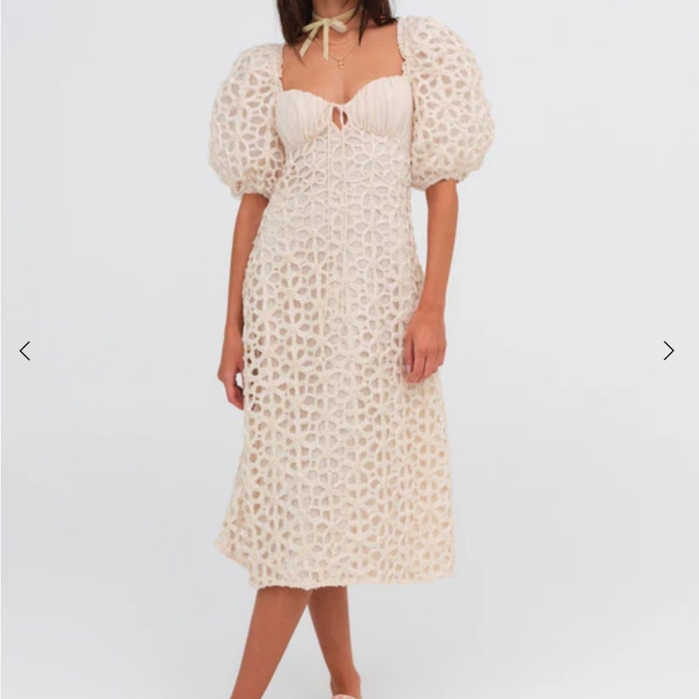 For Love & Lemons Brooke Midi Dress NWT L